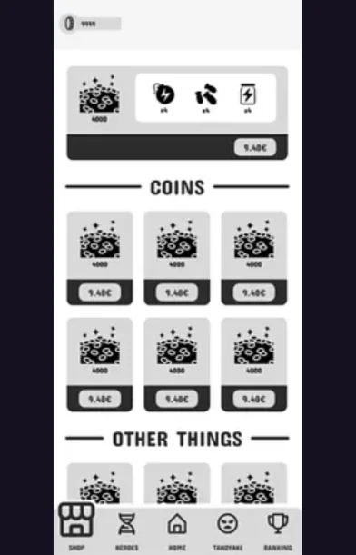 Referencia de la ubicación de monetización en el caso de estudio del shmup.